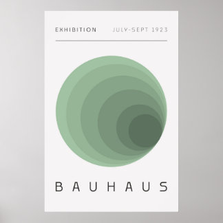 Bauhaus Sage Grönt Poster