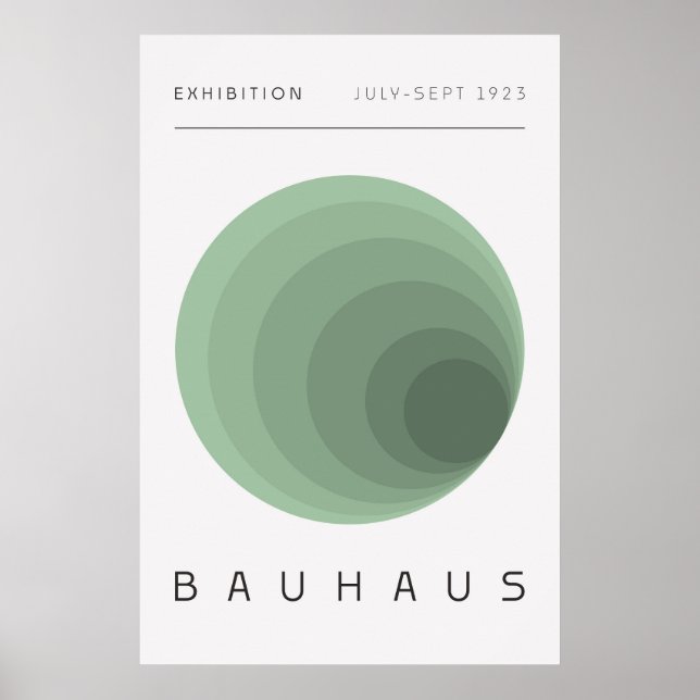 Bauhaus Sage Grönt Poster (Framsidan)