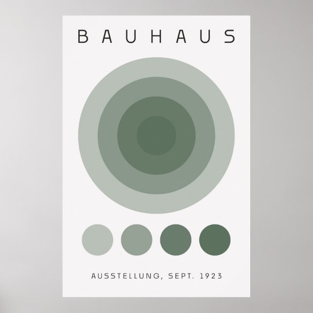 Bauhaus Sage Grönt Poster (Framsidan)