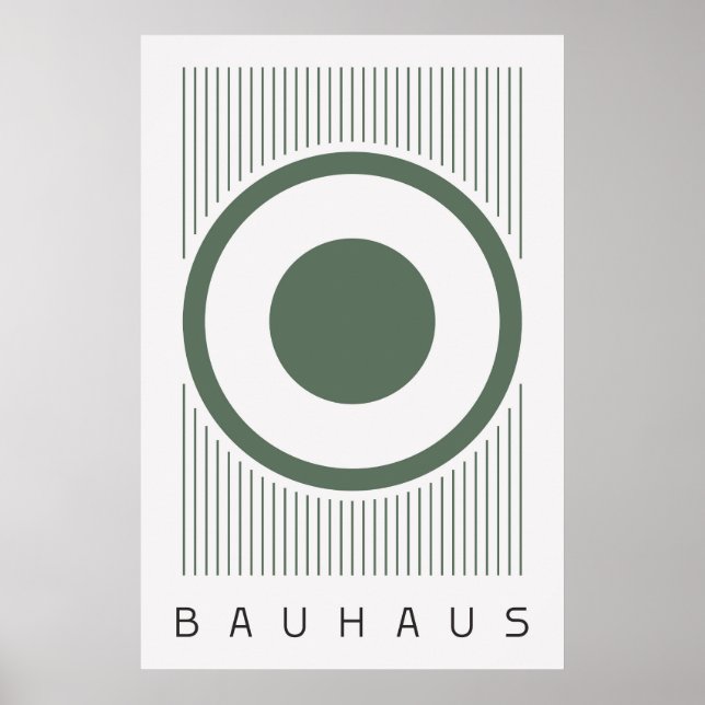 Bauhaus Sage Grönt Poster (Framsidan)