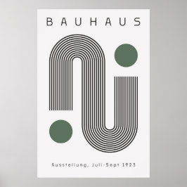 Bauhaus Sage Grönt Poster