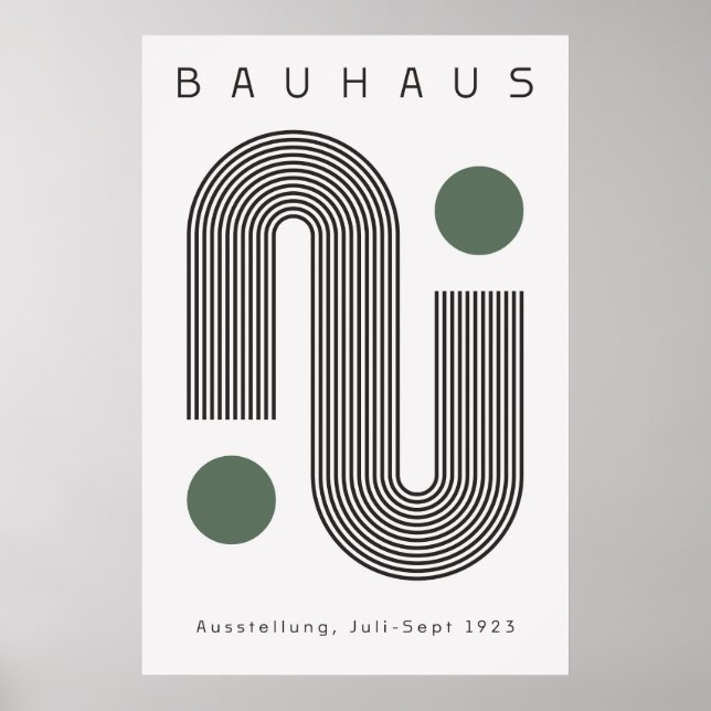 Bauhaus Sage Grönt Poster (Framsidan)