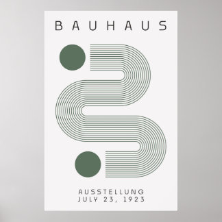 Bauhaus Sage Grönt Poster