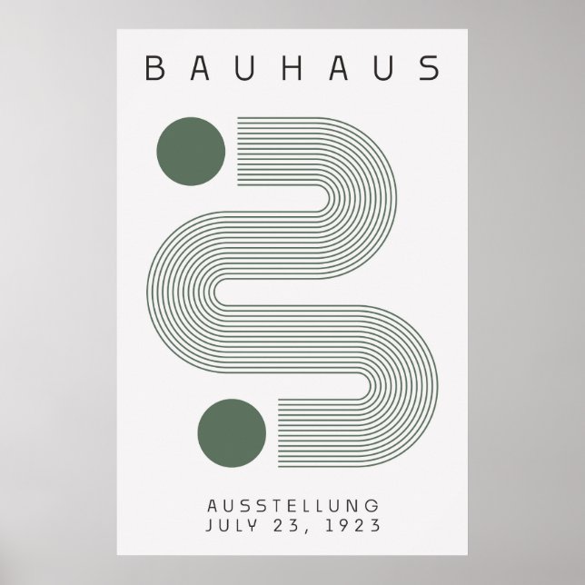 Bauhaus Sage Grönt Poster (Framsidan)