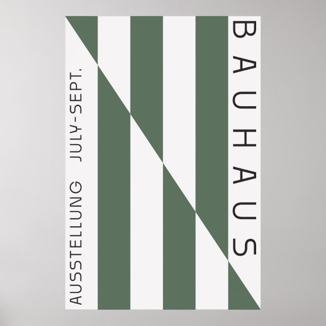 Bauhaus Sagegrön Affisch (Framsidan)
