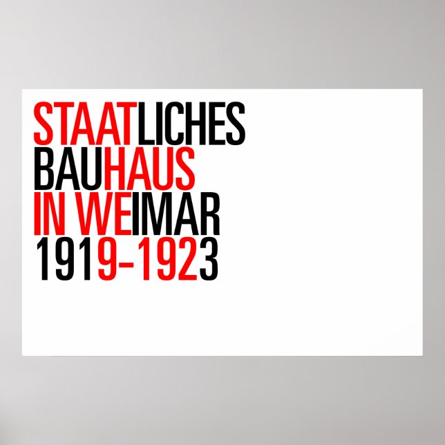 Bauhaus-samlingens poster (Framsidan)