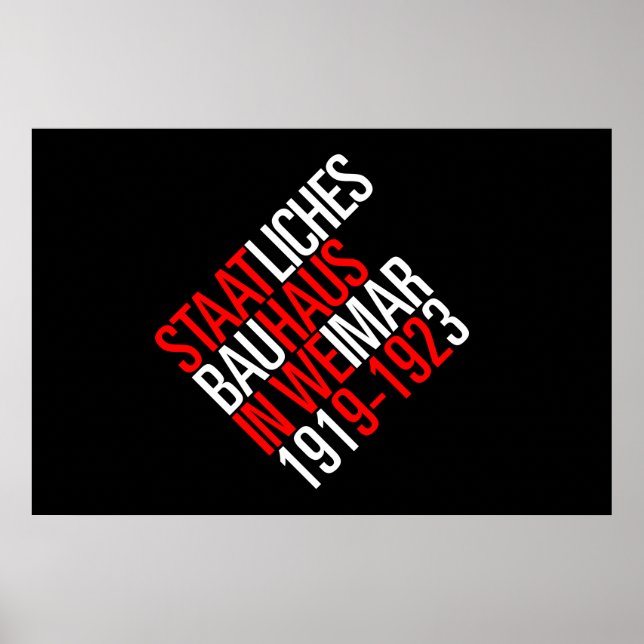Bauhaus-samlingens svarta poster (Framsidan)