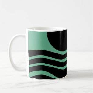 Bauhaus Seafoam Grönt Abstrakt Kaffemugg