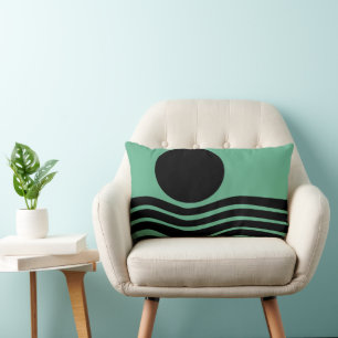 Bauhaus Seafoam Grönt Abstrakt Lumbarkudde
