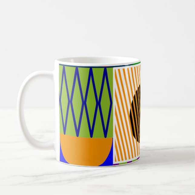 Bauhaus Shape Collage  Kaffemugg (Vänster)