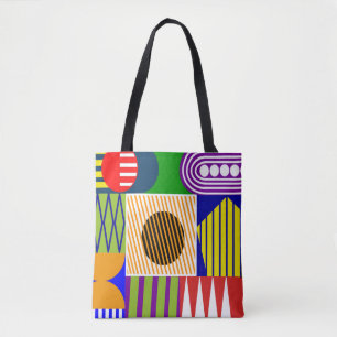 Bauhaus Shape Collage Tygkasse