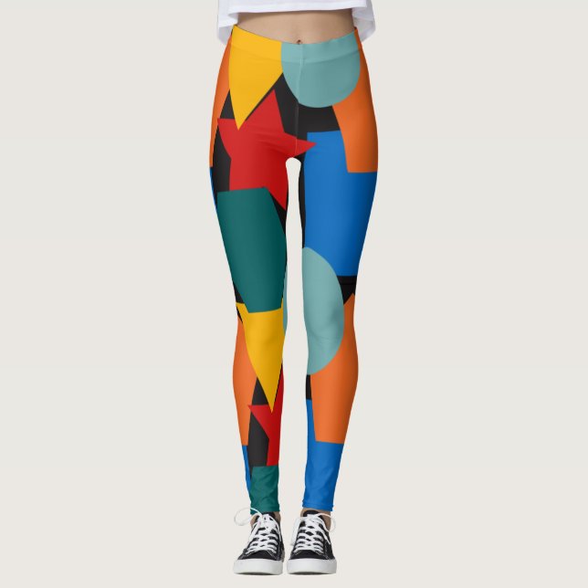 Bauhaus Shapes Leggings (Framsida)