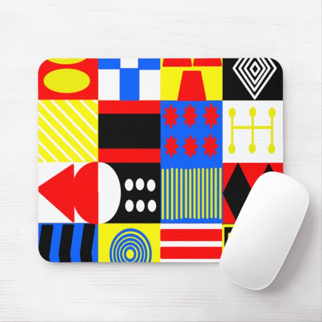 Bauhaus Shapes Musmatta (Med mus)