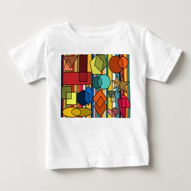 Bauhaus Shapes och Linjer T Shirt (Framsida)