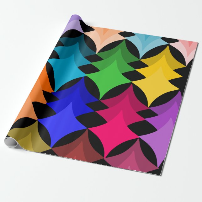 Bauhaus Shapes Presentpapper (Utrullad)