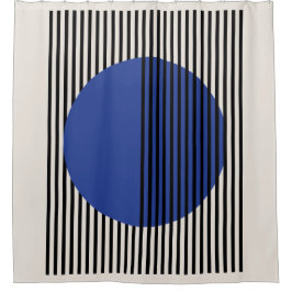 Bauhaus Shower Curtain, Blue Shower Curtain B7