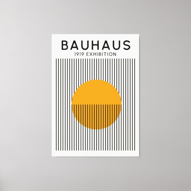 Bauhaus Sol Linjer Affisch Mid-Century Tryck (Framsida)