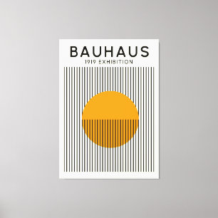 Bauhaus Sol Linjer Affisch Mid-Century Tryck
