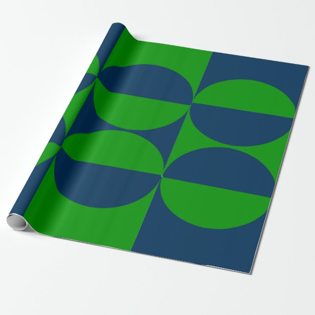 Bauhaus Squares and Circles Presentpapper (Utrullad)