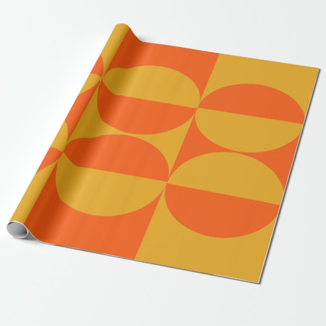 Bauhaus Squares and Circles Presentpapper (Utrullad)