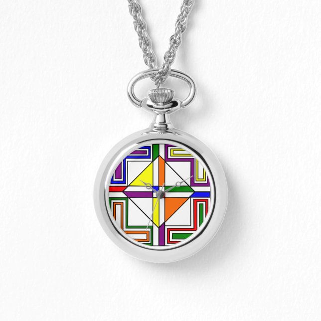 Bauhaus Stached Glass Armbandsur (Framsida)