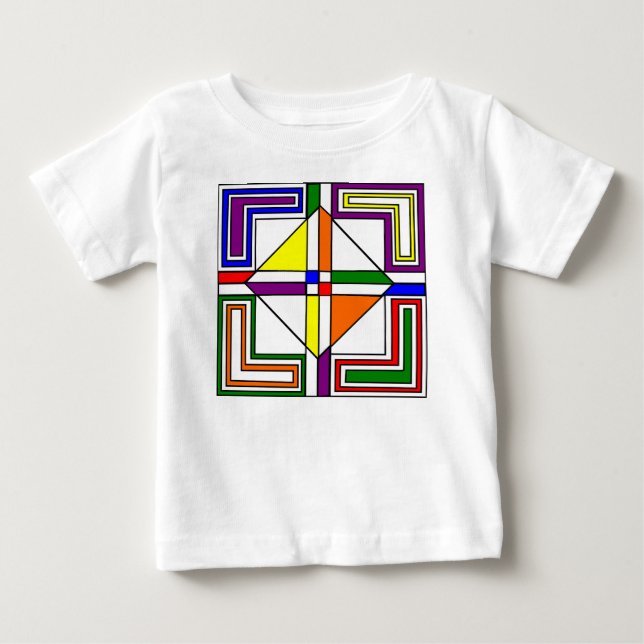 Bauhaus Stached Glass T Shirt (Framsida)