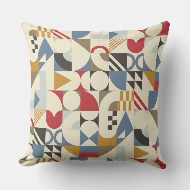 Bauhaus Stil Geometric Shape Design Kudde (Framsida)