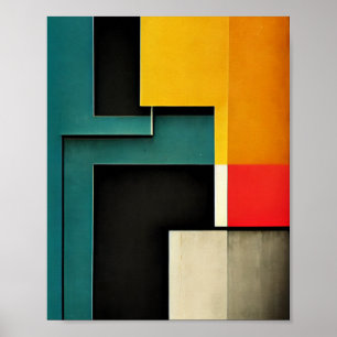 Bauhaus stil illustrerad poster