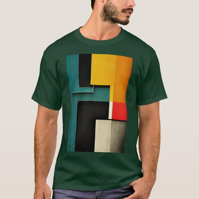 Bauhaus stil illustrerad t shirt (Framsida)