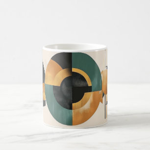 Bauhaus-stil, kännetecknad av geometriska former e kaffemugg