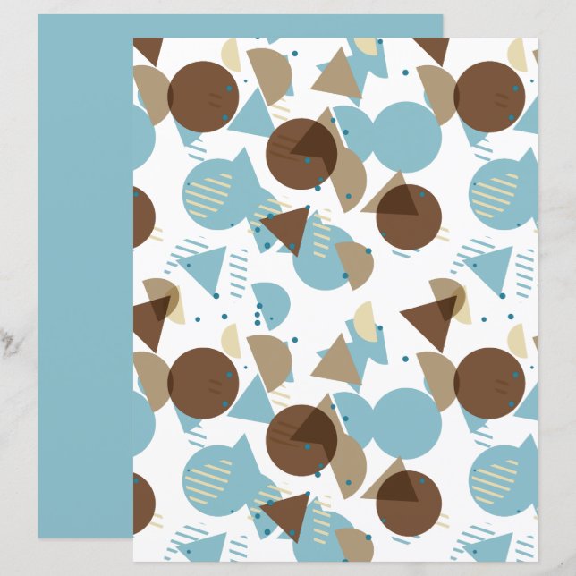 Bauhaus stil mosaik konst mönster Scrapbook papper (Fram/baksida)