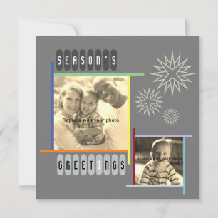 Bauhaus Stil Retro Modern Artsy jul Julkort