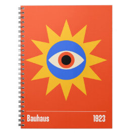 Bauhaus Sun Eye-mönster Anteckningsbok