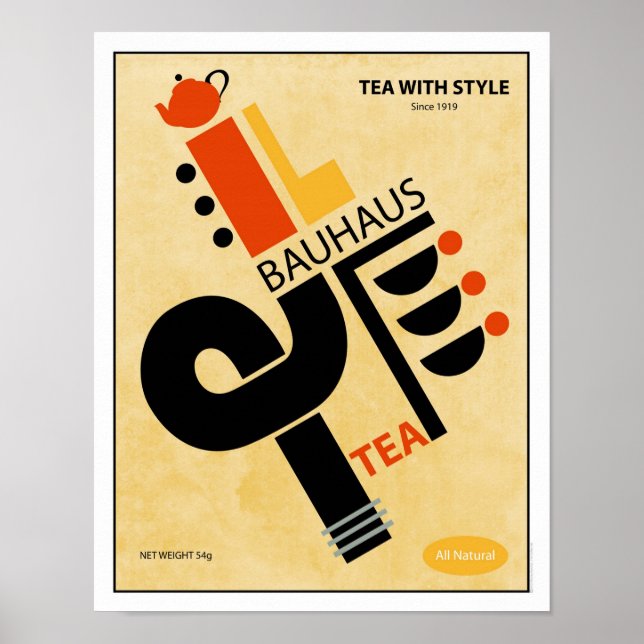 Bauhaus Tea Poster (Framsidan)