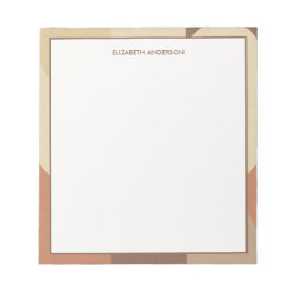 Bauhaus Terrakotta Beige Abstrakt Personlig Anteckningsblock