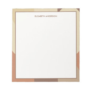 Bauhaus Terrakotta Beige Abstrakt Personlig Anteckningsblock