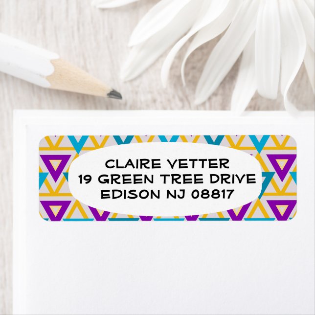 Bauhaus Triangle Mesh Returadress Etikett (Insitu)