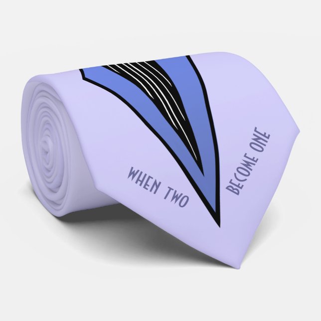 Bauhaus Tuxedo Lavender Bröllop Personlig Slips (Rullad)