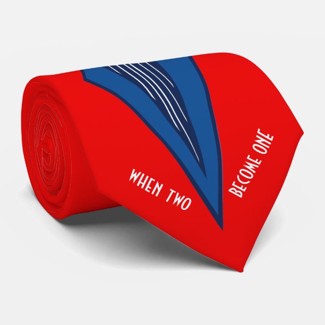 Bauhaus Tuxedo RB Red Bröllop Personlig Slips (Rullad)