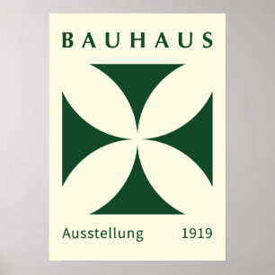 Bauhaus utställning 1919 Geometrisk, heminredning Poster