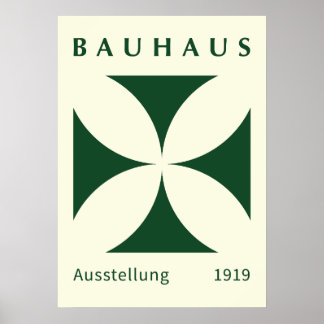 Bauhaus utställning 1919 Geometrisk, heminredning Poster