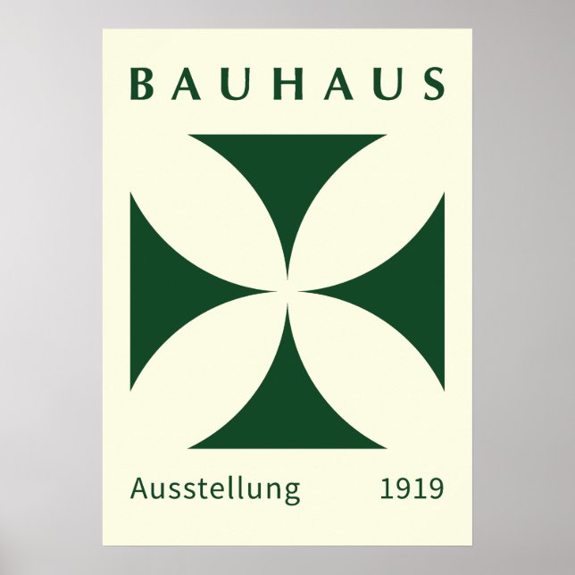 Bauhaus utställning 1919 Geometrisk, heminredning Poster (Framsidan)