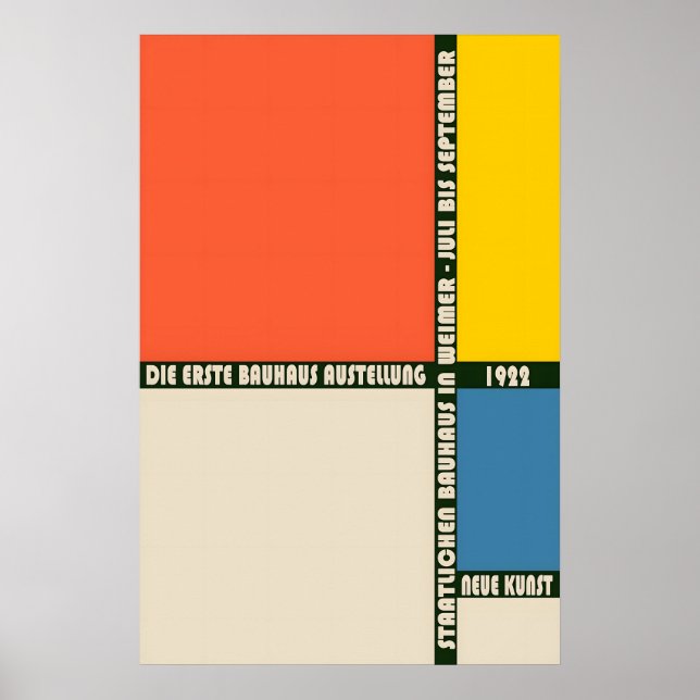 Bauhaus utställning affisch 1922 museivå konst (Framsidan)