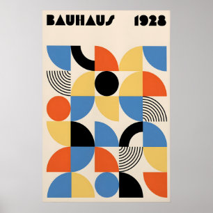 Bauhausaffisch Geometrisk Modern Konst från mitten Poster