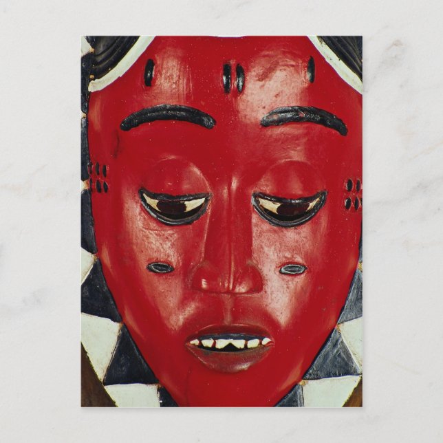 Baule mask, Ivory Kusten Vykort (Framsida)