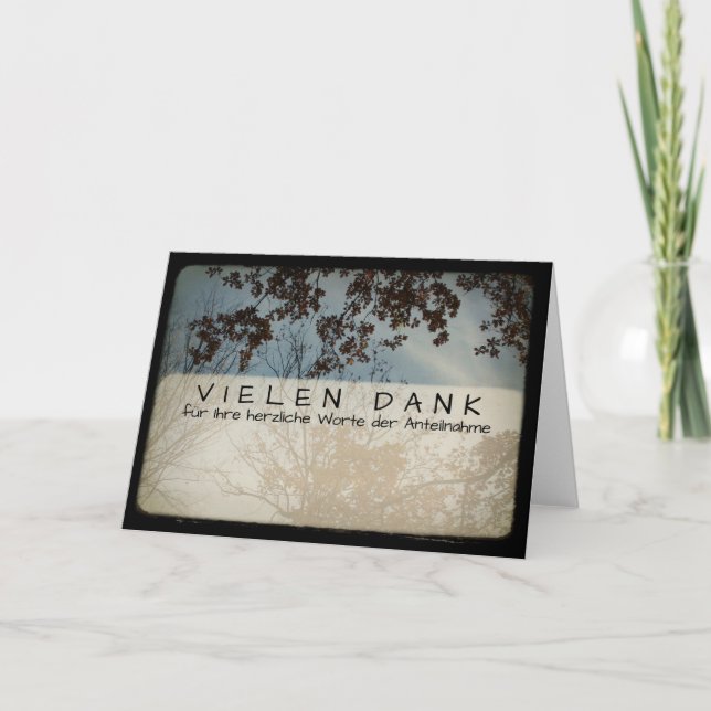 Bäume im Herbst Kartengruss mit Vielen Dank 3 Tack Kort (Framsida)