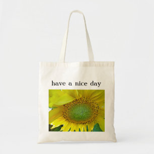 Baumwolltasche Sonnenblume: Ha en trevlig dag. Tygkasse