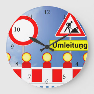 Baustelle Durchfahrt verboten und Umleitung Stor Klocka