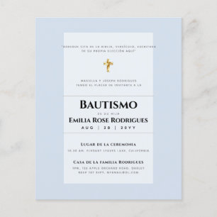 Bautismo Español Católico Moderno Flygblad