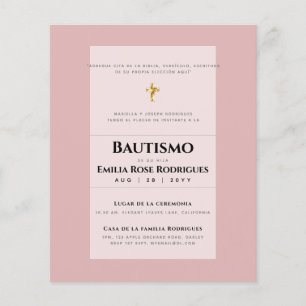 Bautismo Español Católico Moderno Flygblad